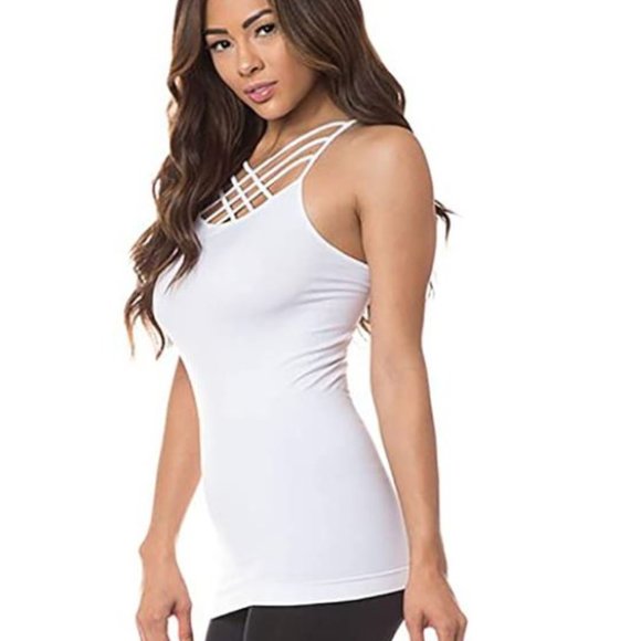 Women's Seamless Triple Criss-Cross Front Cami - Picture 2 of 4